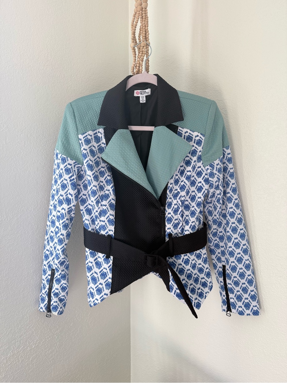 Peter Pilotto from Target Y2K  Colorblock Moto Jacket